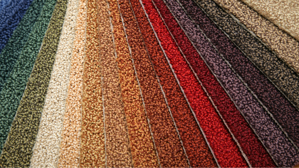 A selection of carpets displaying a spectrum of colours